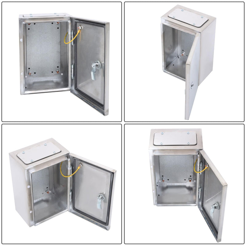 DURAFORCE 12x8x6" Stainless Steel Electrical Enclosure NEMA 4X Junction Box Wall-Mounted