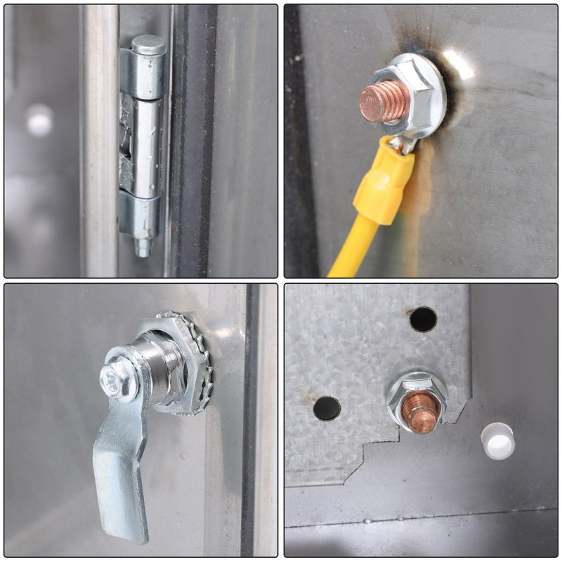 DURAFORCE 12x8x6" Stainless Steel Electrical Enclosure NEMA 4X Junction Box Wall-Mounted