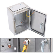 DURAFORCE 12x8x6" Stainless Steel Electrical Enclosure NEMA 4X Junction Box Wall-Mounted