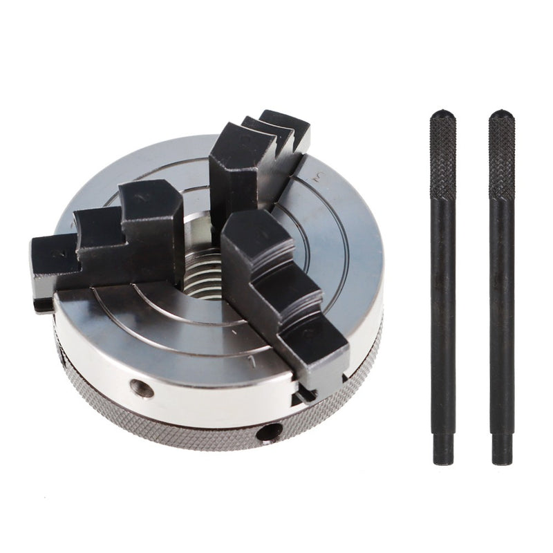 DURAFORCE 3 Inch 3 Jaw Mini Wood Lathe Chuck Self-Centering Lathe Chuck with 1x8TPI Thread