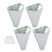 DURAFORCE 4 Pack Medium Chicken Cone Galvanized Steel Poultry Restraining Cone For Birds