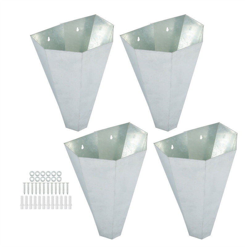 DURAFORCE 4 Pack Medium Chicken Cone Galvanized Steel Poultry Restraining Cone For Birds