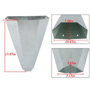 DURAFORCE 4 Pack Medium Chicken Cone Galvanized Steel Poultry Restraining Cone For Birds