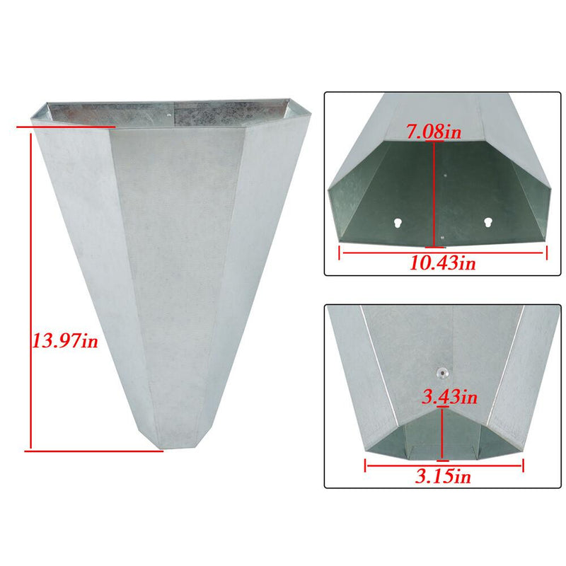 DURAFORCE 4 Pack Medium Chicken Cone Galvanized Steel Poultry Restraining Cone For Birds
