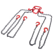 DURAFORCE 11000 lbs 5/16" x 5' Chain Sling 4 Legs G80 Lifting Chain with Grab Hooks