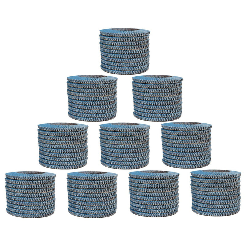 DURAFORCE 100 Piece 4.5Inch 60 Grit T29 Flap Disc Premium Zirconia Sanding Grinding New US