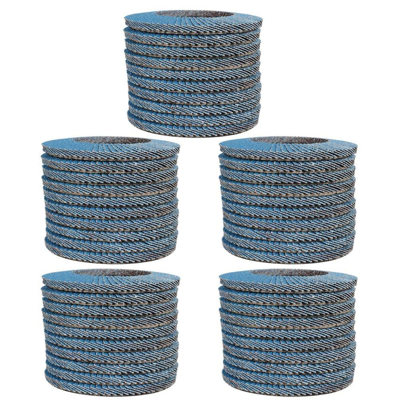 DURAFORCE 100 Piece 4.5Inch 60 Grit T29 Flap Disc Premium Zirconia Sanding Grinding New US