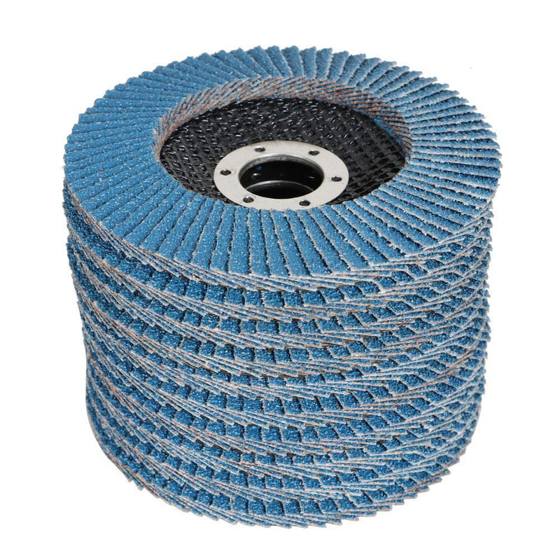 DURAFORCE 100 Piece 4.5Inch 60 Grit T29 Flap Disc Premium Zirconia Sanding Grinding New US
