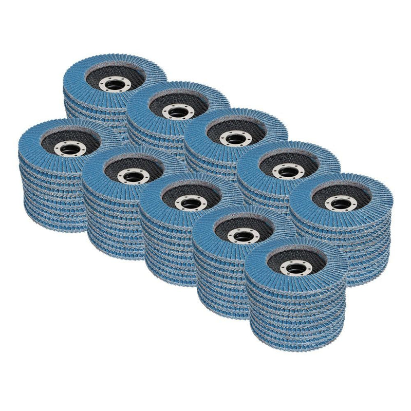 DURAFORCE 100 Piece 4.5Inch 60 Grit T29 Flap Disc Premium Zirconia Sanding Grinding New US