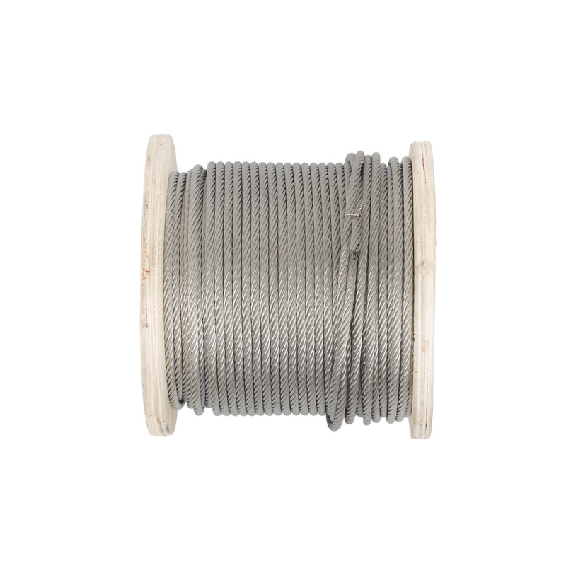 DURAFORCE 3/16" x 250ft Stainless Steel Cable 7x19 Strands T304 Wire Rope 3700 lbs Load