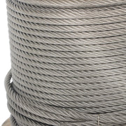 DURAFORCE 3/16" x 250ft Stainless Steel Cable 7x19 Strands T304 Wire Rope 3700 lbs Load