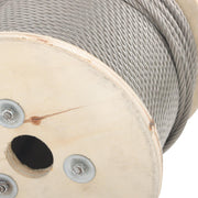 DURAFORCE 3/16" x 250ft Stainless Steel Cable 7x19 Strands T304 Wire Rope 3700 lbs Load