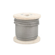 DURAFORCE 3/16" x 250ft Stainless Steel Cable 7x19 Strands T304 Wire Rope 3700 lbs Load