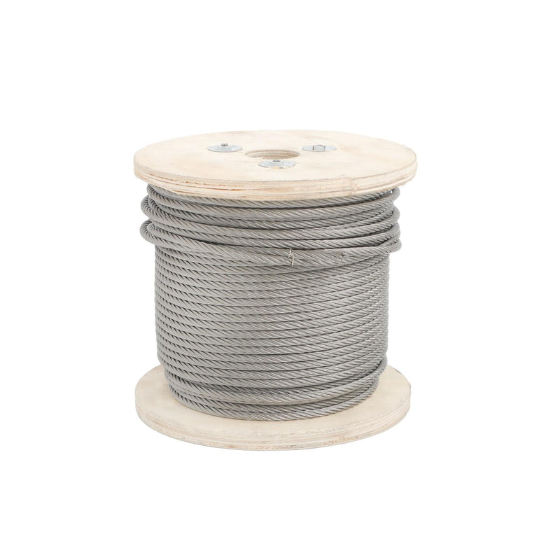 DURAFORCE 3/16" x 250ft Stainless Steel Cable 7x19 Strands T304 Wire Rope 3700 lbs Load