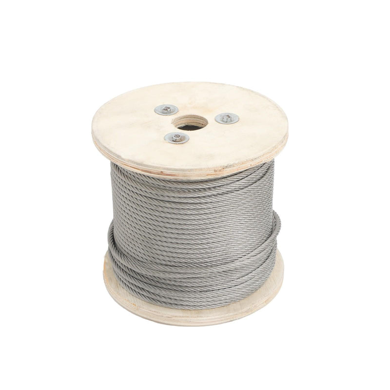 DURAFORCE 3/16" x 250ft Stainless Steel Cable 7x19 Strands T304 Wire Rope 3700 lbs Load
