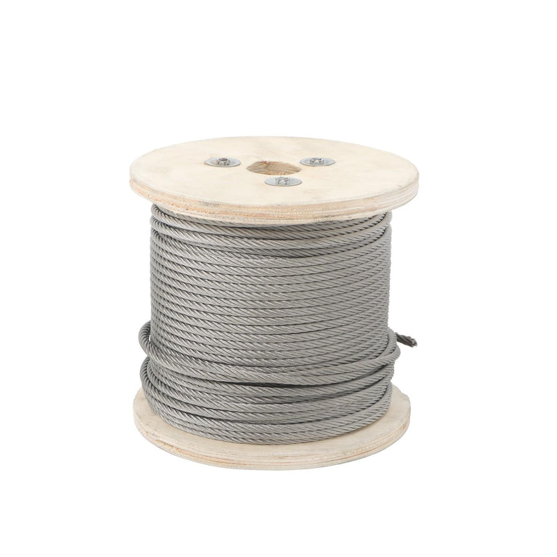 DURAFORCE 3/16" x 250ft Stainless Steel Cable 7x19 Strands T304 Wire Rope 3700 lbs Load