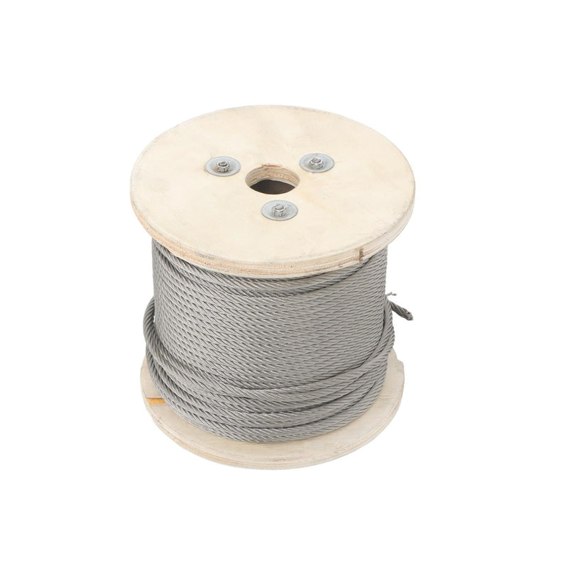DURAFORCE 3/16" x 250ft Stainless Steel Cable 7x19 Strands T304 Wire Rope 3700 lbs Load