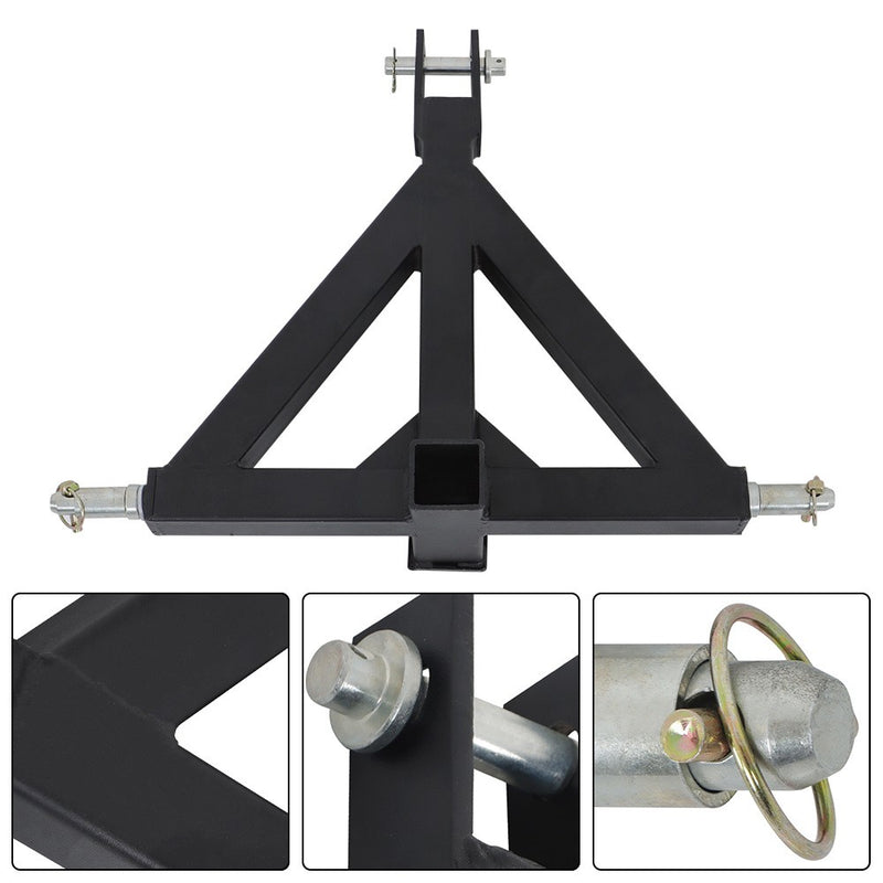 DURAFORCE 3 Point Trailer Hitch Tow Drawbar 2" Adapter Attach For Category 1 Tractor