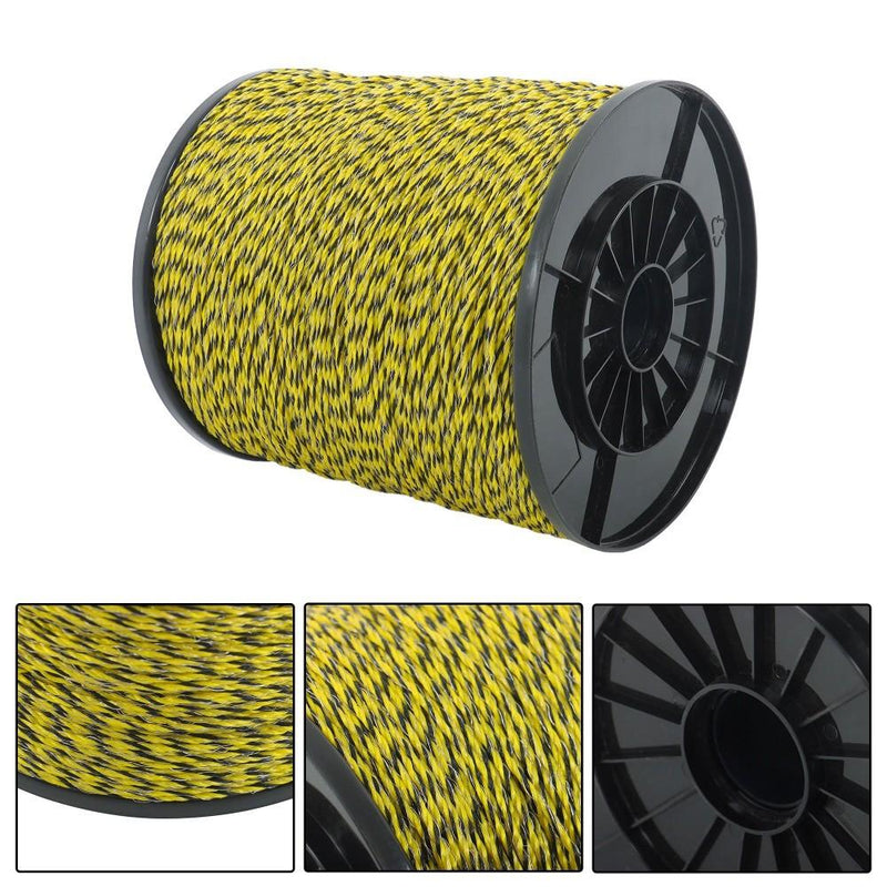 DURAFORCE 1/8 inch 3280Ft Electric Fence Polywire Fencing Rope Line For Horse Livestock