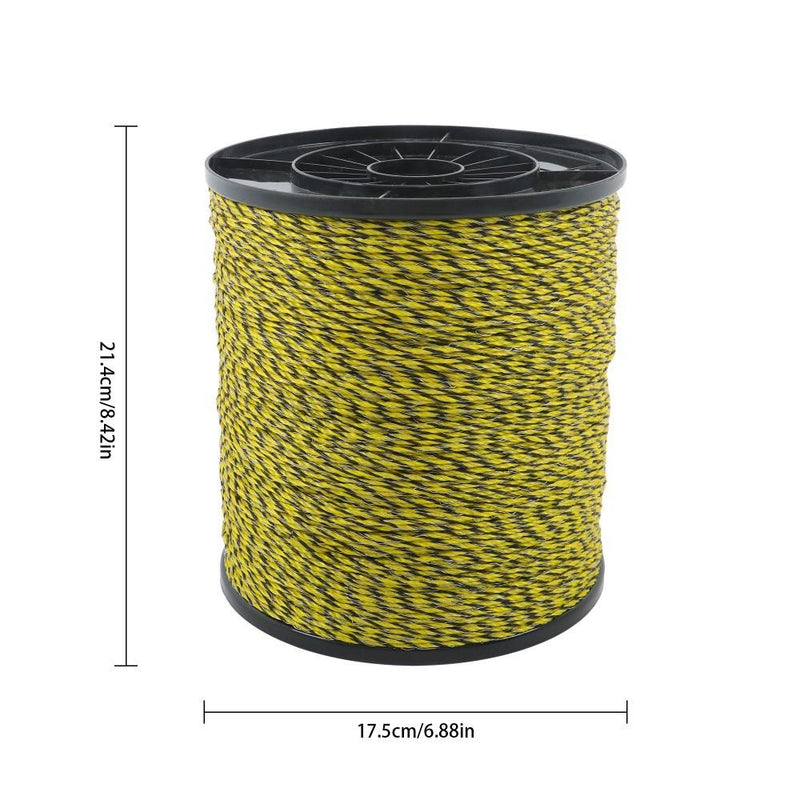 DURAFORCE 1/8 inch 3280Ft Electric Fence Polywire Fencing Rope Line For Horse Livestock