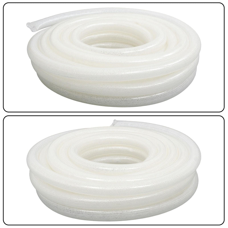 DURAFORCE 50ft Clear High Pressure Hose 1" ID 1-19/64" OD, Braided Flexible PVC