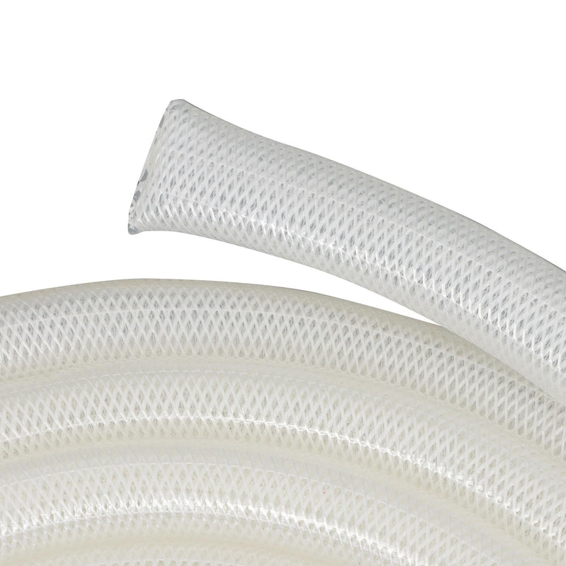 DURAFORCE 50ft Clear High Pressure Hose 1" ID 1-19/64" OD, Braided Flexible PVC