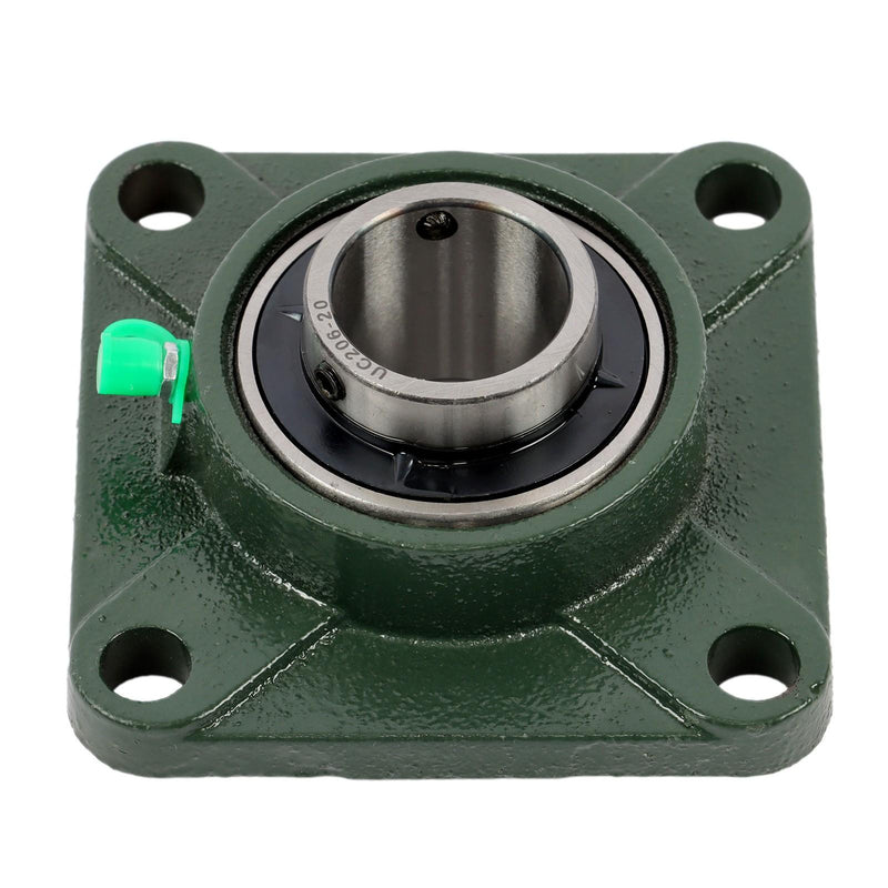 DURAFORCE 10pcs Self-Aligning UCF206-20 Pillow Block Bearing 4-Bolt 1-1/4" Bore Solid Base