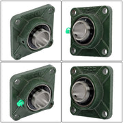 DURAFORCE 10pcs Self-Aligning UCF206-20 Pillow Block Bearing 4-Bolt 1-1/4" Bore Solid Base