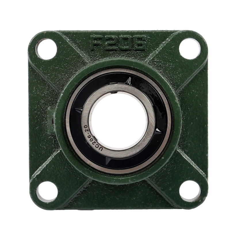 DURAFORCE 10pcs Self-Aligning UCF206-20 Pillow Block Bearing 4-Bolt 1-1/4" Bore Solid Base