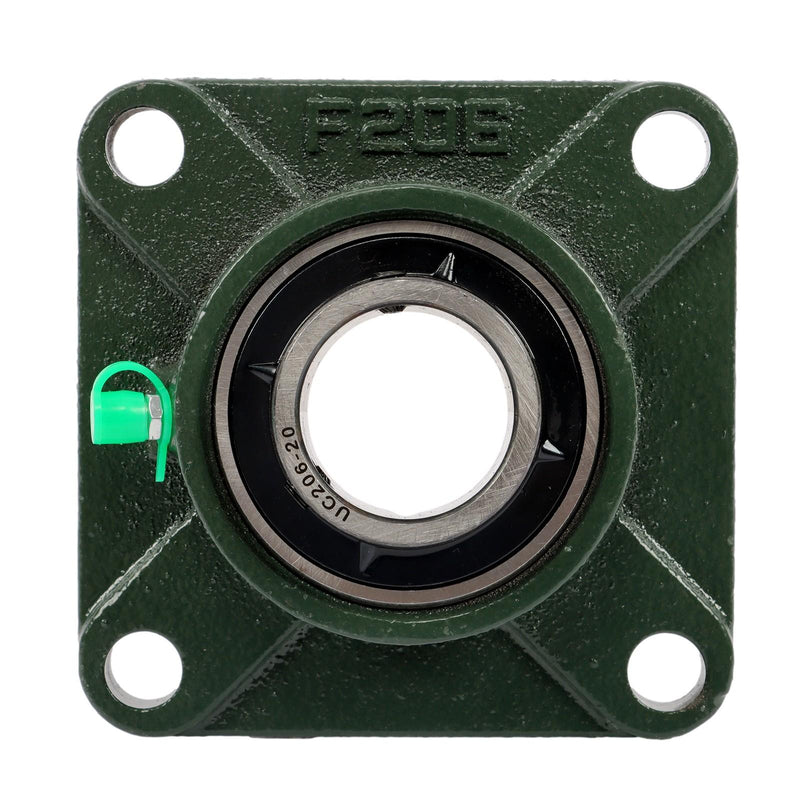 DURAFORCE 10pcs Self-Aligning UCF206-20 Pillow Block Bearing 4-Bolt 1-1/4" Bore Solid Base