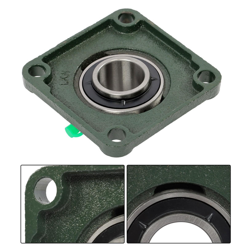 DURAFORCE 10pcs Self-Aligning UCF206-20 Pillow Block Bearing 4-Bolt 1-1/4" Bore Solid Base