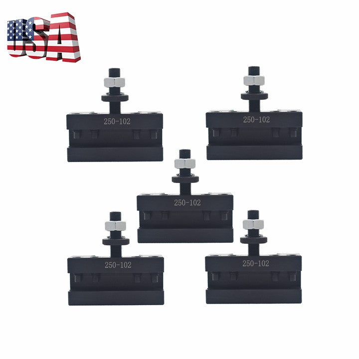 DURAFORCE 5Pcs 6-12"AXA 2# Quick Change Tool Post Boring Turning Holder 250-102