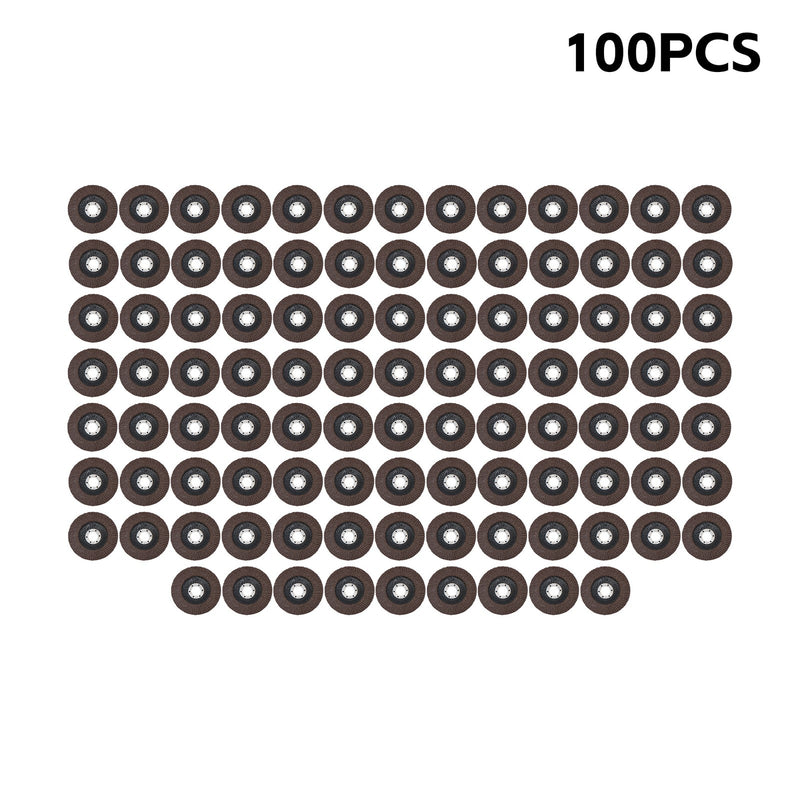 DURAFORCE 100 Pcs Premium Zirconia Grinding Flap Disc 4-1/2" × 7/8" Flap Disc 40 Grit Grey