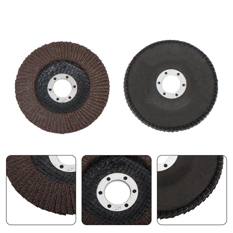 DURAFORCE 100 Pcs Premium Zirconia Grinding Flap Disc 4-1/2" × 7/8" Flap Disc 40 Grit Grey