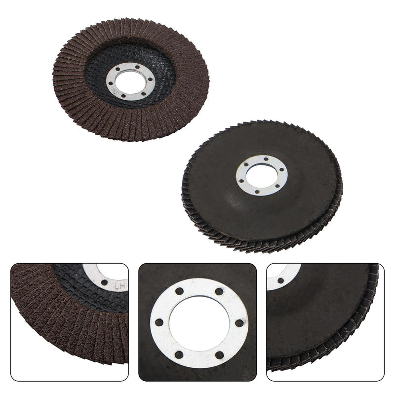 DURAFORCE 100 Pcs Premium Zirconia Grinding Flap Disc 4-1/2" × 7/8" Flap Disc 40 Grit Grey