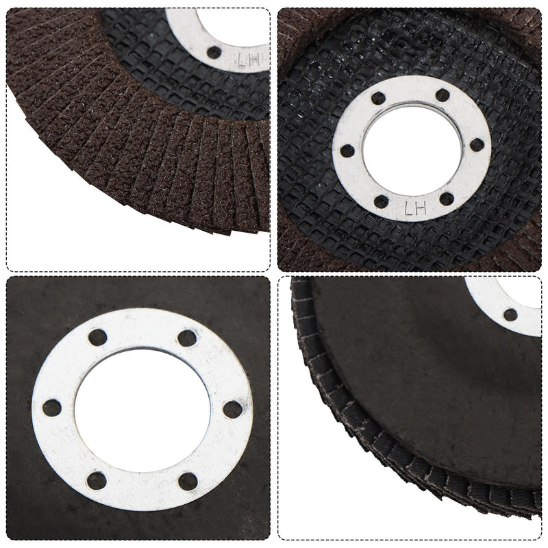 DURAFORCE 100 Pcs Premium Zirconia Grinding Flap Disc 4-1/2" × 7/8" Flap Disc 40 Grit Grey