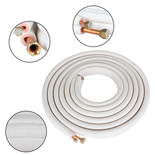 DURAFORCE 25 Feet 1/4"-1/2" Dia. Cooling Connection Pipe For Mini Split Heat Pump Systems