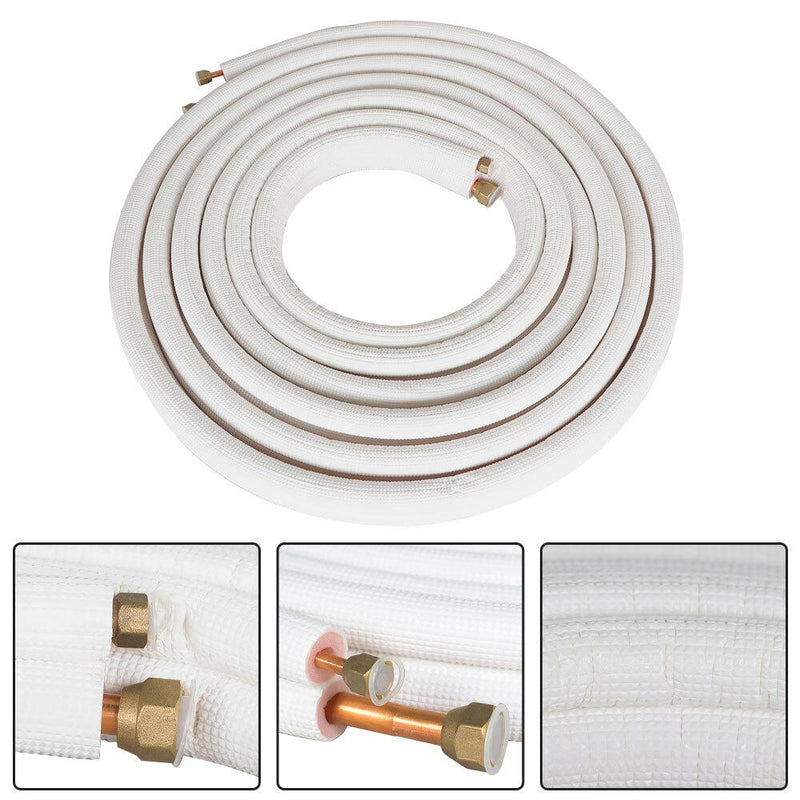 DURAFORCE 25 Feet 1/4"-1/2" Dia. Cooling Connection Pipe For Mini Split Heat Pump Systems