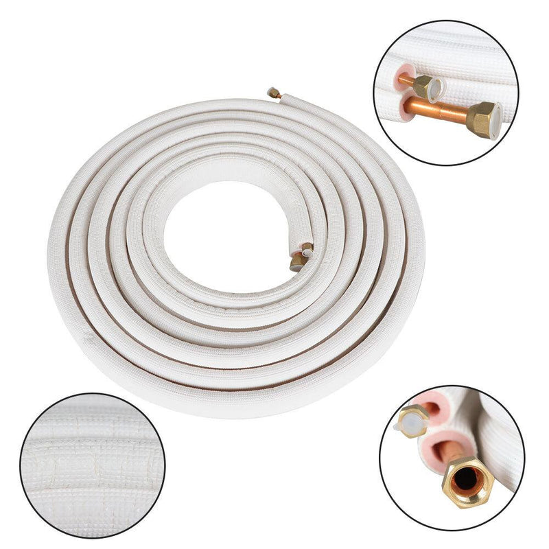 DURAFORCE 25 Feet 1/4"-1/2" Dia. Cooling Connection Pipe For Mini Split Heat Pump Systems