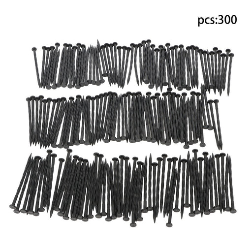 DURAFORCE 300 Pcs Plastic Spikes 8 Inch Landscape Edging Anchoring Garden Stakes Lawn Yard