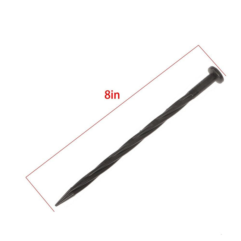 DURAFORCE 300 Pcs Plastic Spikes 8 Inch Landscape Edging Anchoring Garden Stakes Lawn Yard