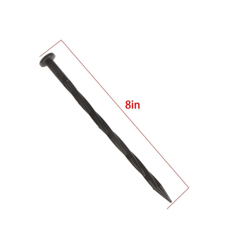 DURAFORCE 300 Pcs Plastic Spikes 8 Inch Landscape Edging Anchoring Garden Stakes Lawn Yard