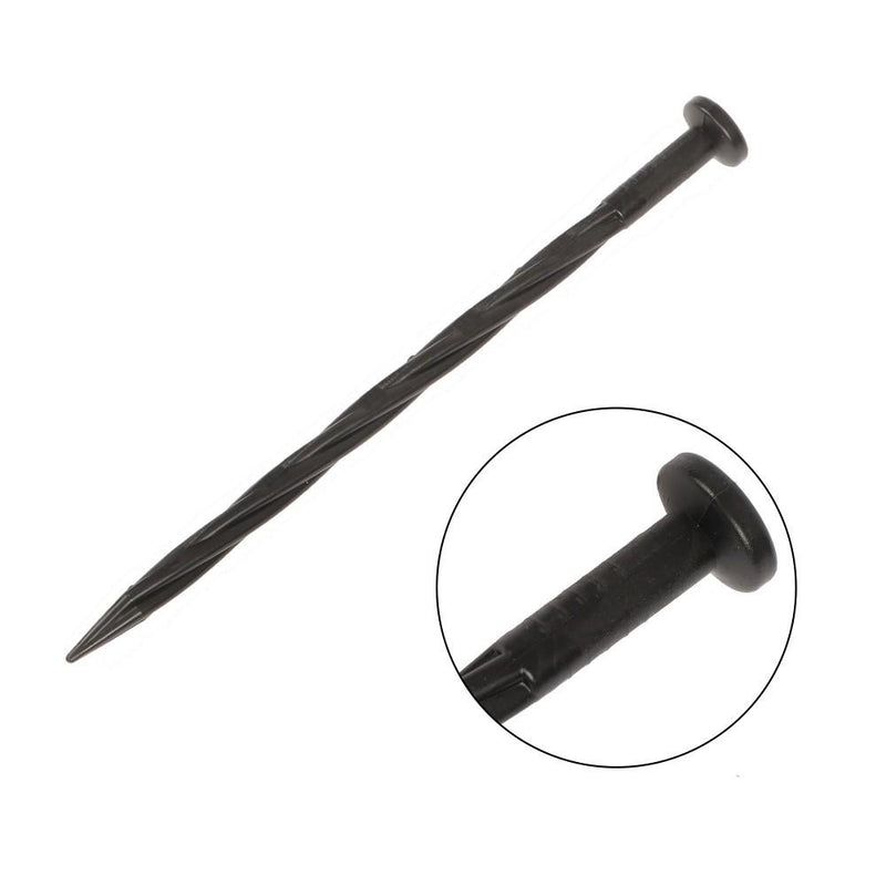 DURAFORCE 300 Pcs Plastic Spikes 8 Inch Landscape Edging Anchoring Garden Stakes Lawn Yard