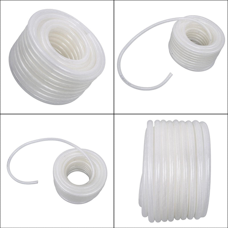DURAFORCE 1/2" ID 3/4" OD 100ft Flexible PVC Hose, Heavy Duty Reinforced Braided