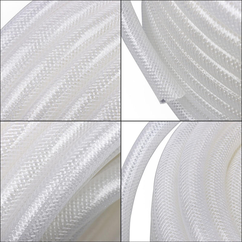 DURAFORCE 1/2" ID 3/4" OD 100ft Flexible PVC Hose, Heavy Duty Reinforced Braided