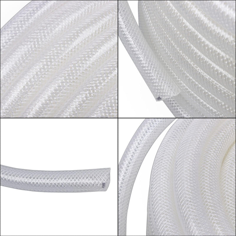 DURAFORCE 1/2" ID 3/4" OD 100ft Flexible PVC Hose, Heavy Duty Reinforced Braided
