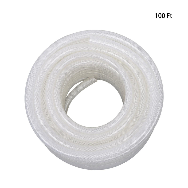 DURAFORCE 1/2" ID 3/4" OD 100ft Flexible PVC Hose, Heavy Duty Reinforced Braided