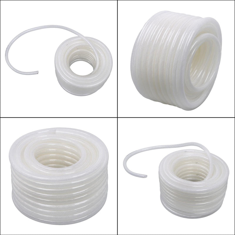 DURAFORCE 1/2" ID 3/4" OD 100ft Flexible PVC Hose, Heavy Duty Reinforced Braided