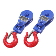 DURAFORCE 2 ton Snatch Block with Hook(2 Pack) 3" Sheave 3/8 Inch Wire Rope Snatch Pulley
