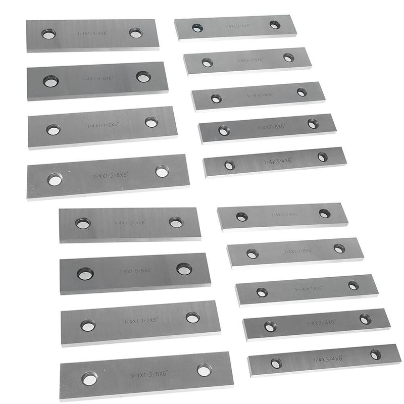 DURAFORCE Steel Parallel Set 9 pairs 1/4 inch Thick 6 inch Long 0.0002-inch Precision